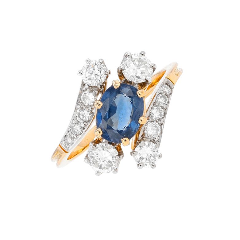 Vintage ring sapphire 1.09...