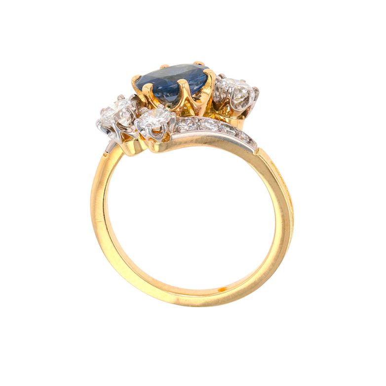 Vintage ring sapphire 1.09...