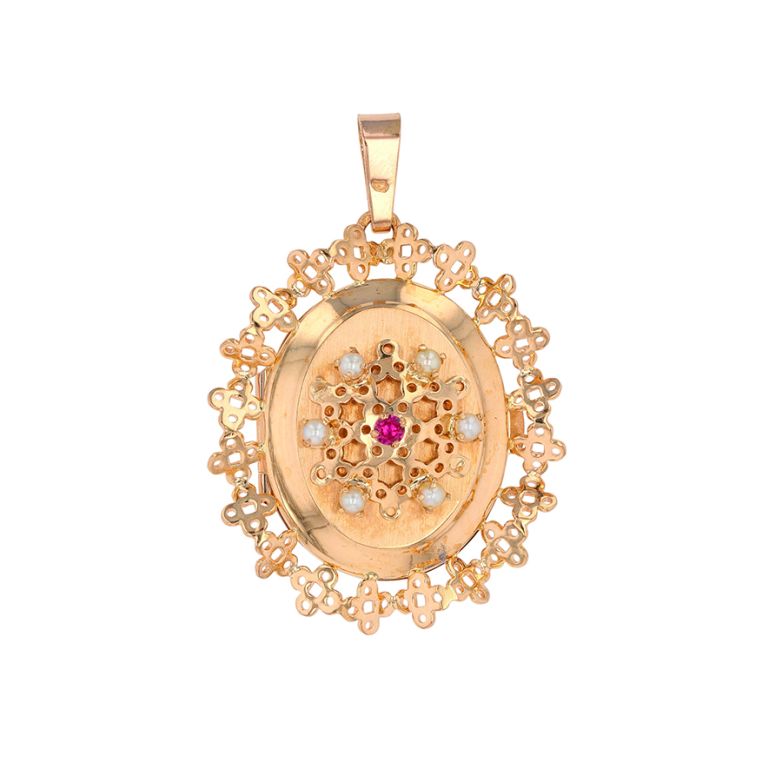 Vintage cassolette pendant...
