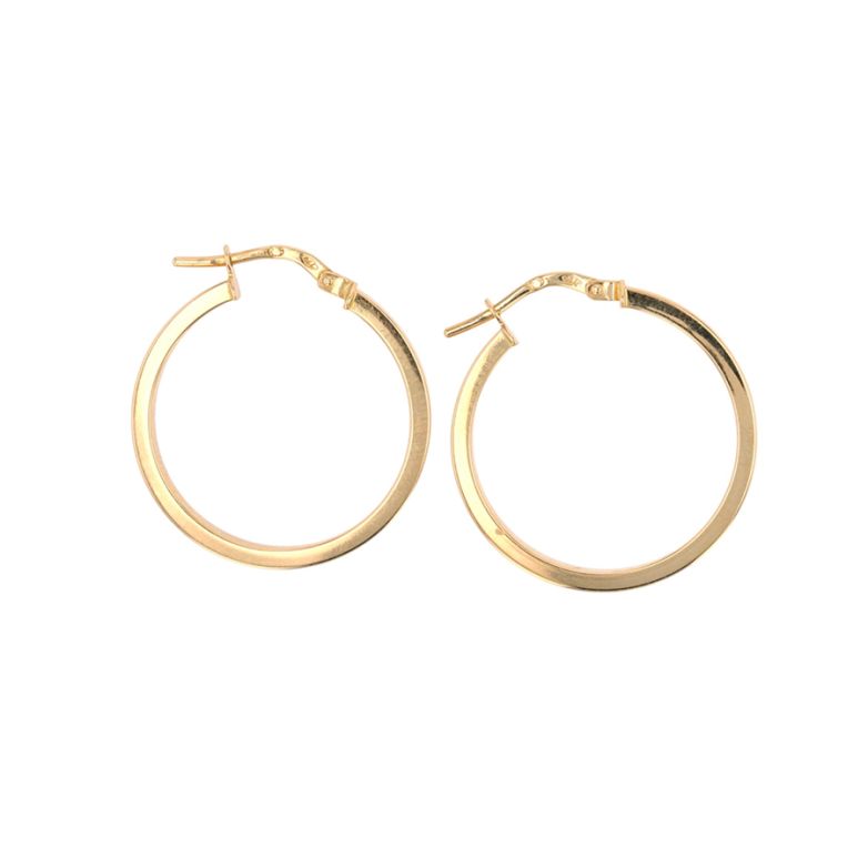 Yellow gold hoop earrings...