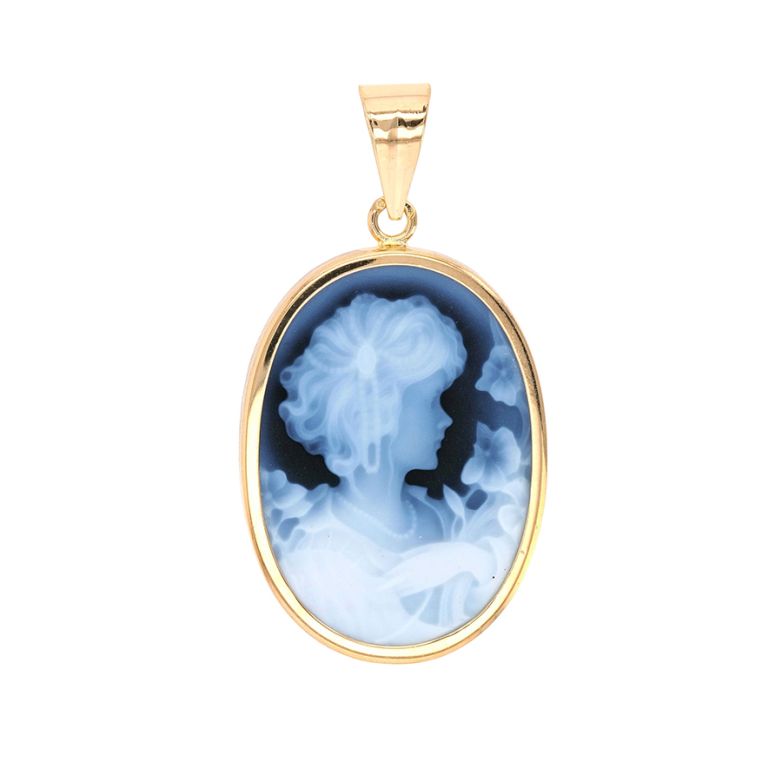 Yellow gold Cameo pendant...