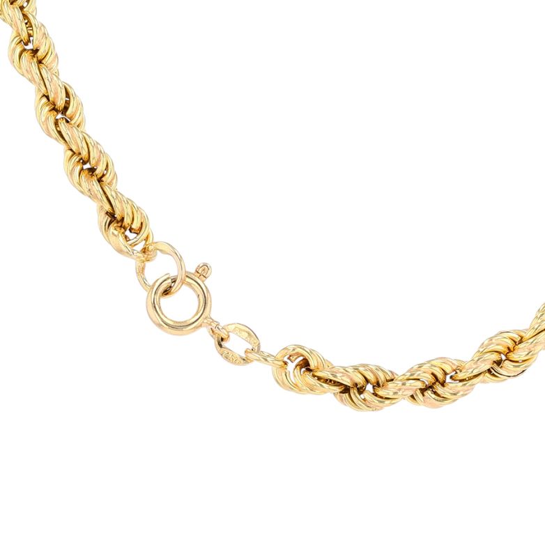 Yellow gold rope chain 22.48g