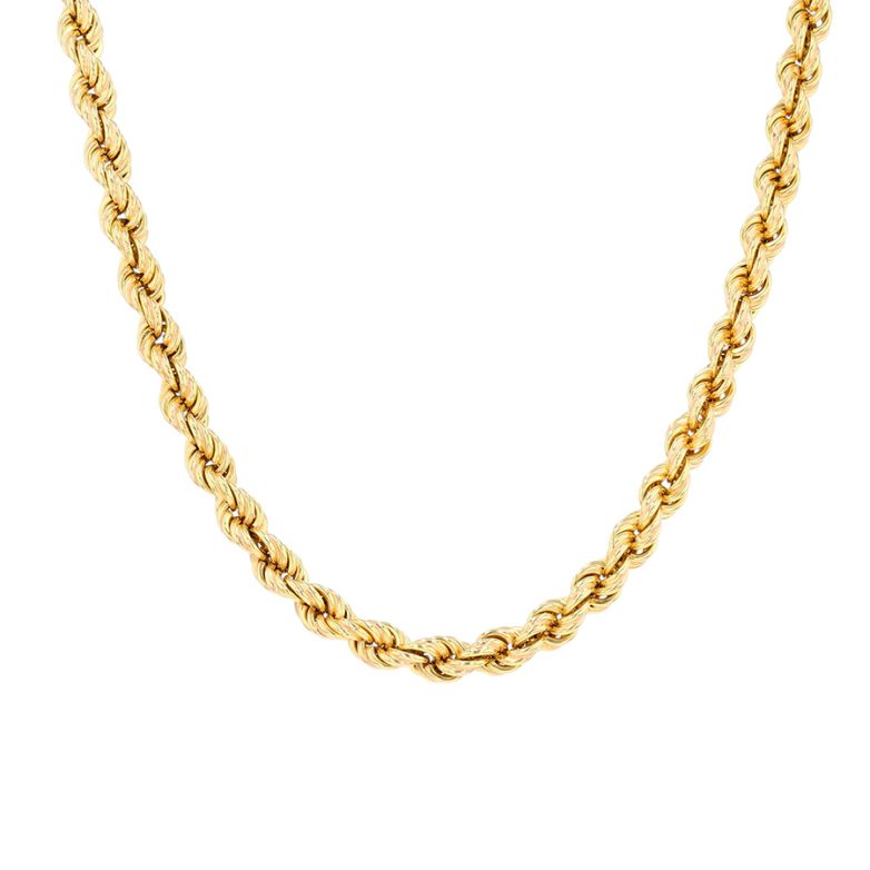 Yellow gold rope chain 22.48g