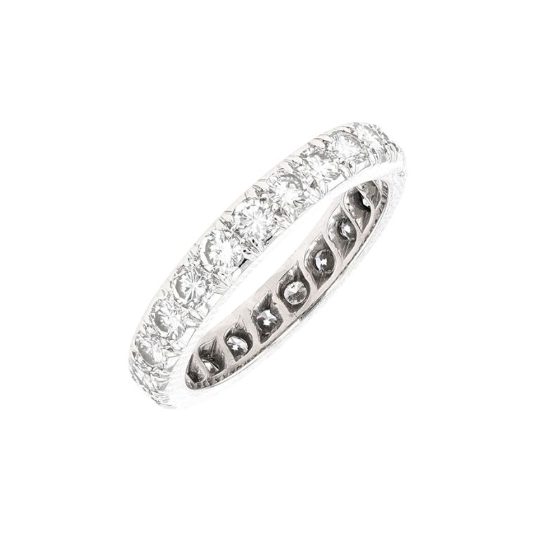 Wedding ring, full diamond...