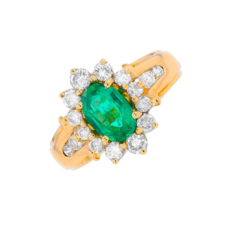 Emerald daisy ring 1.02...