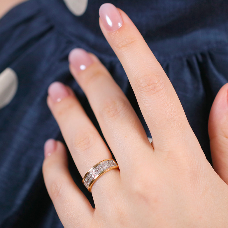 Double row diamond wedding...