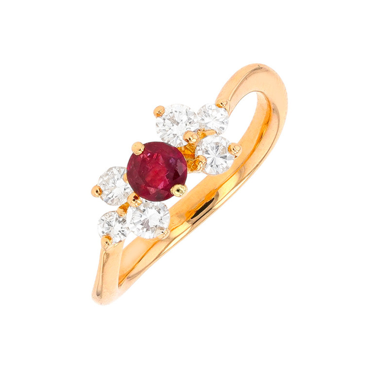 Ring ruby 0.25 carat and...