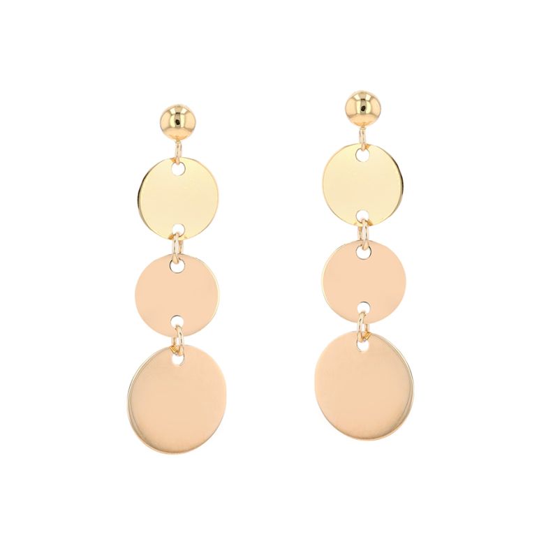 Drop earrings yellow gold...