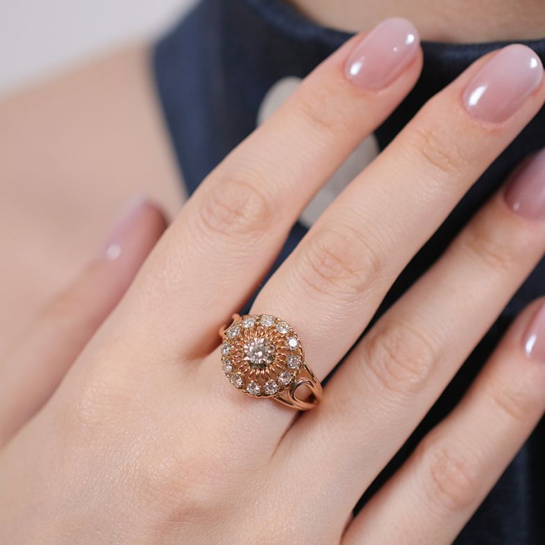 Vintage diamond ring 0.68...