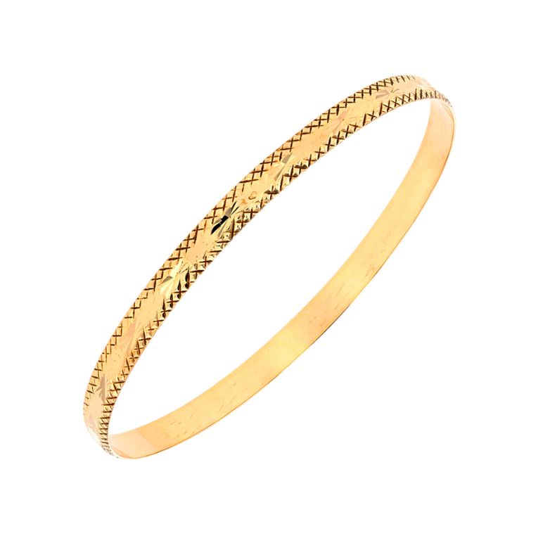 14.30g yellow gold bangle...