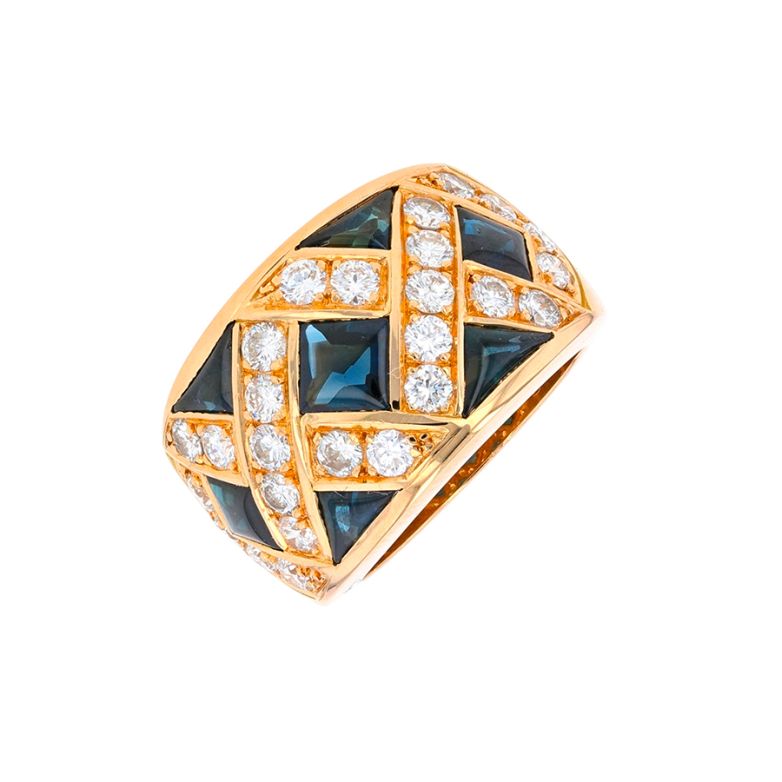 Vintage ring sapphires 3.54...