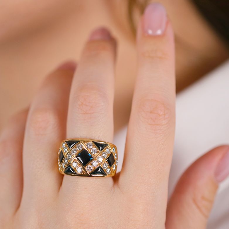 Vintage ring sapphires 3.54...