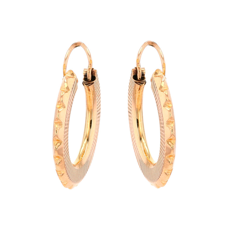 Yellow gold hoop earrings...