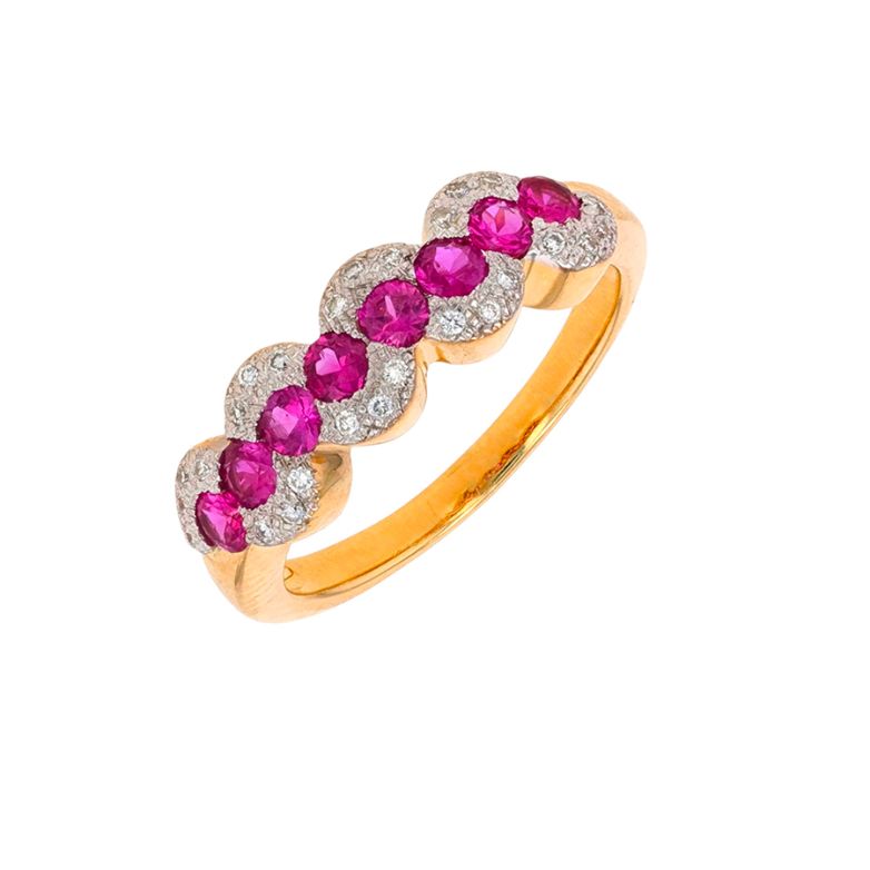 Ring pink sapphires 0.64...