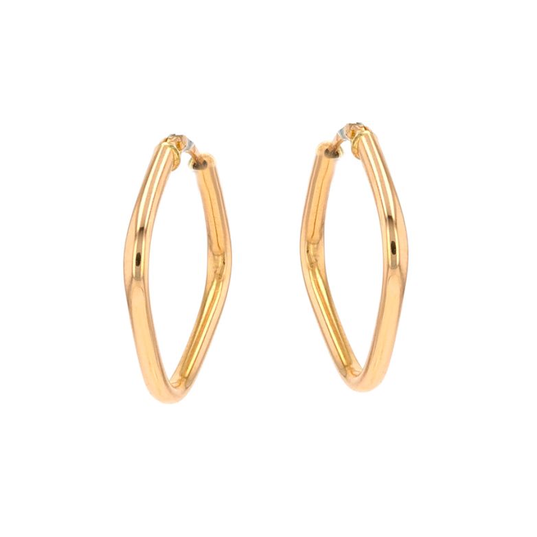 Yellow gold hoop earrings...
