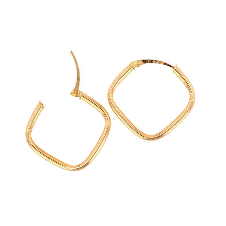 Yellow gold hoop earrings...