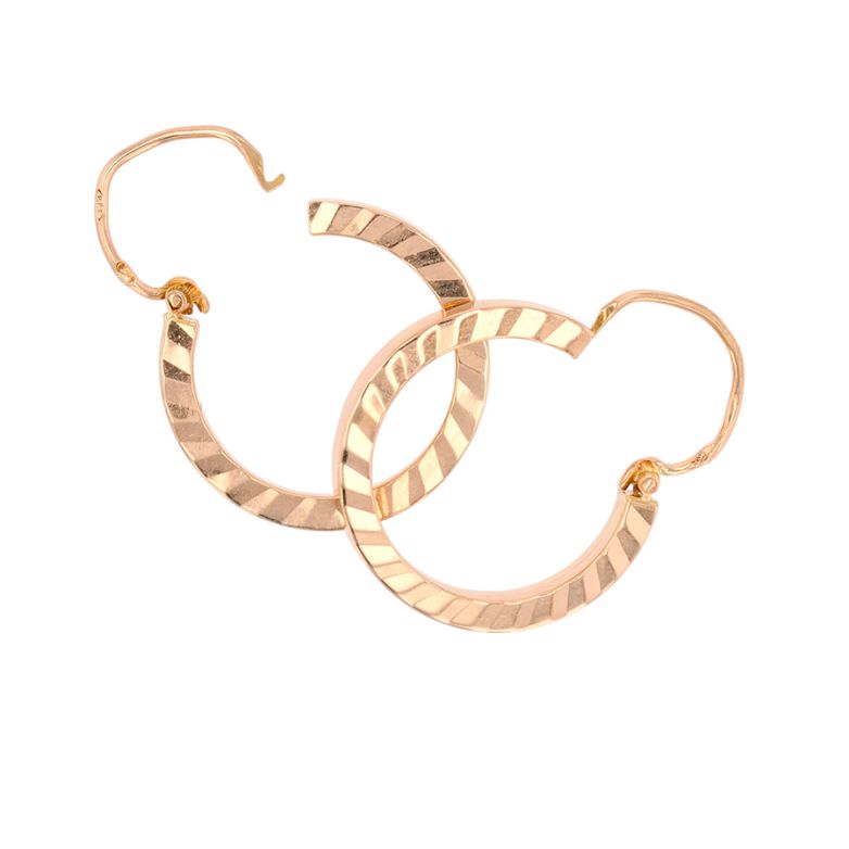 Yellow gold hoop earrings...