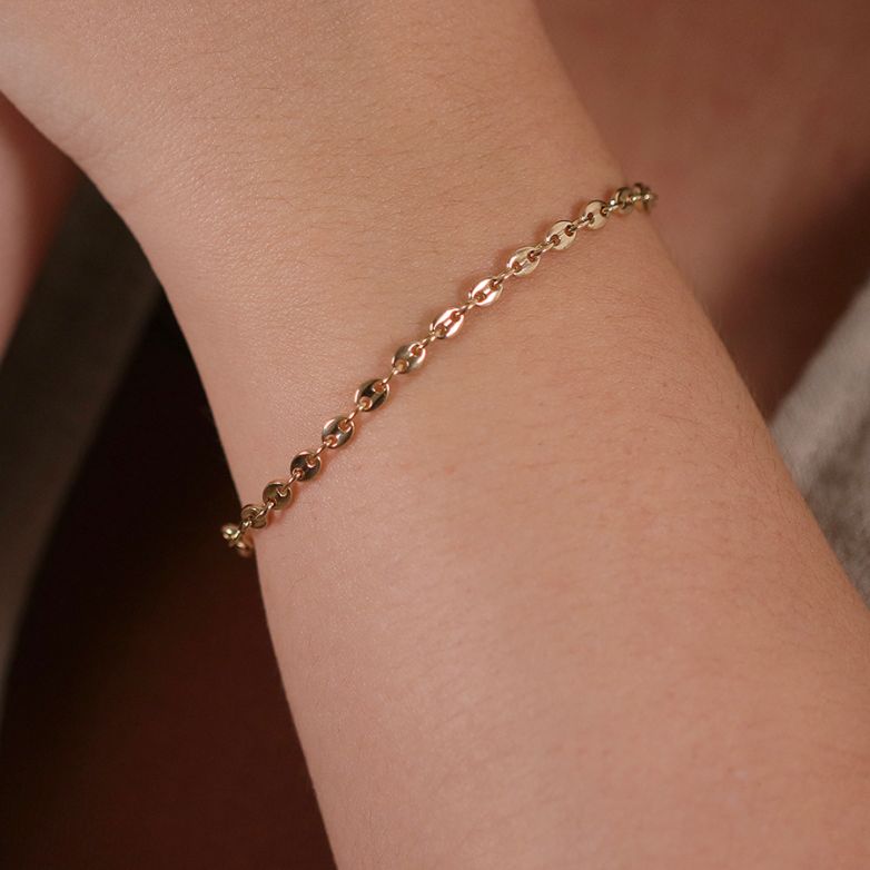 Yellow gold coffee bean...