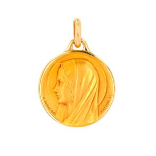 Vierge medal in yellow gold...