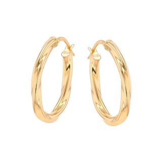 Yellow gold hoop earrings...