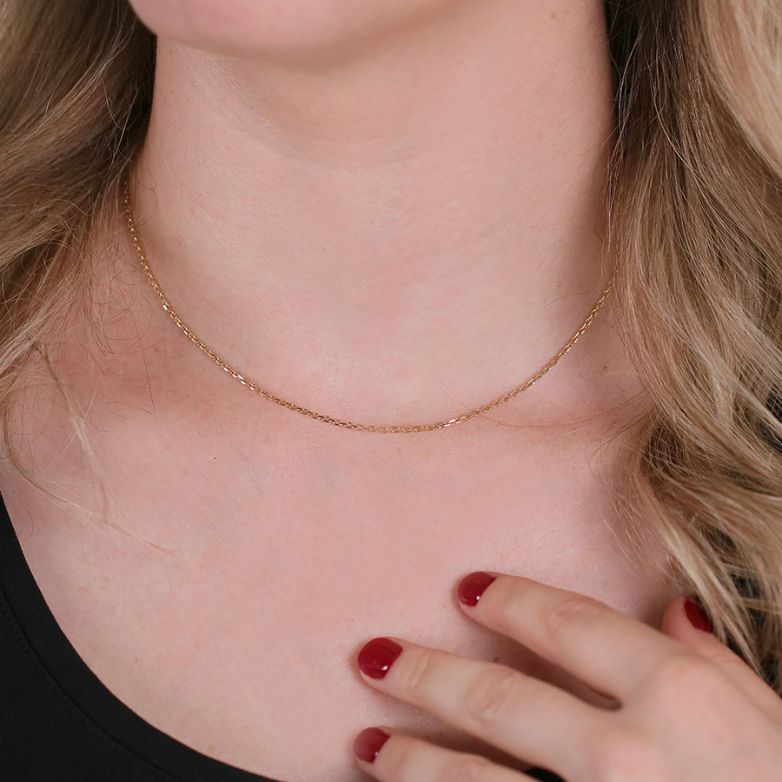 Yellow gold forçat chain 3.81g