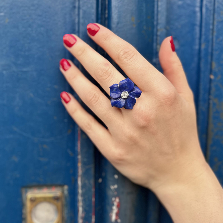Flower ring diamonds 0.16...