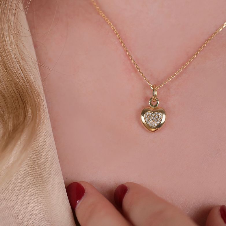 Heart pendant diamonds 0.21...