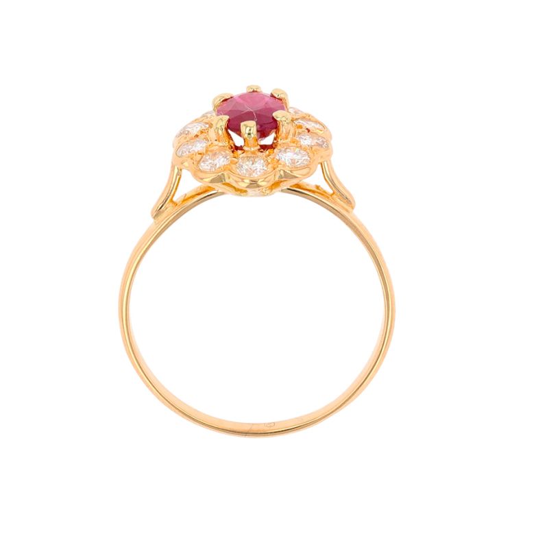 Daisy ring ruby 0.60 carat...