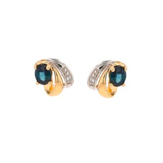 Earrings sapphires 0.64...