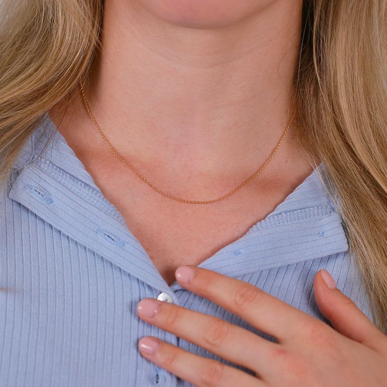 Rose gold forçat chain, 2.45 g
