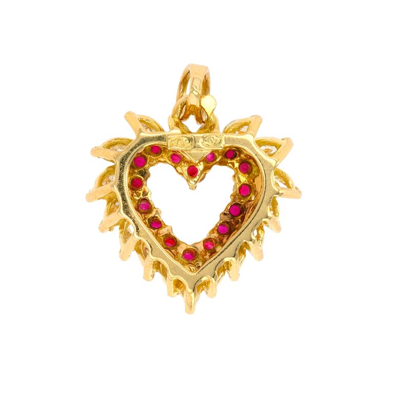 Heart pendant ruby 0.32...