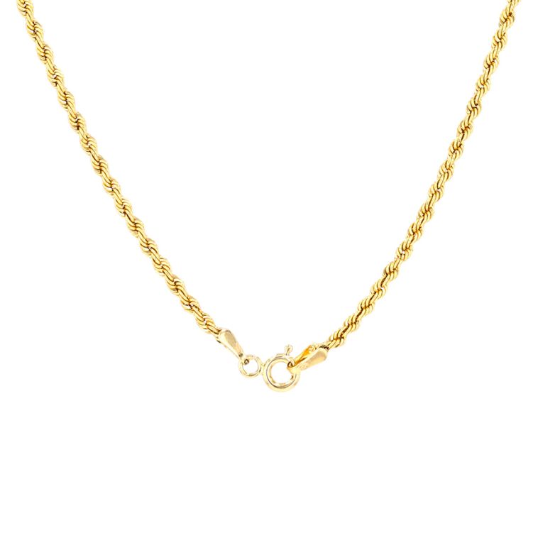 Yellow gold rope chain 3.39g