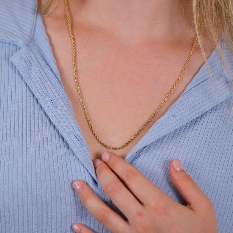 Yellow gold rope chain 3.39g