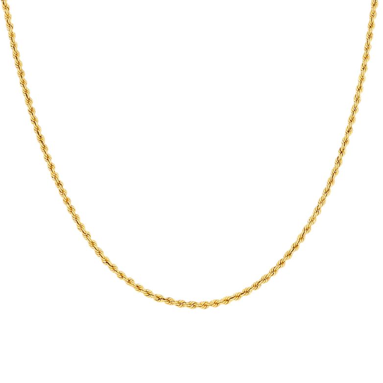 Yellow gold rope chain 3.39g