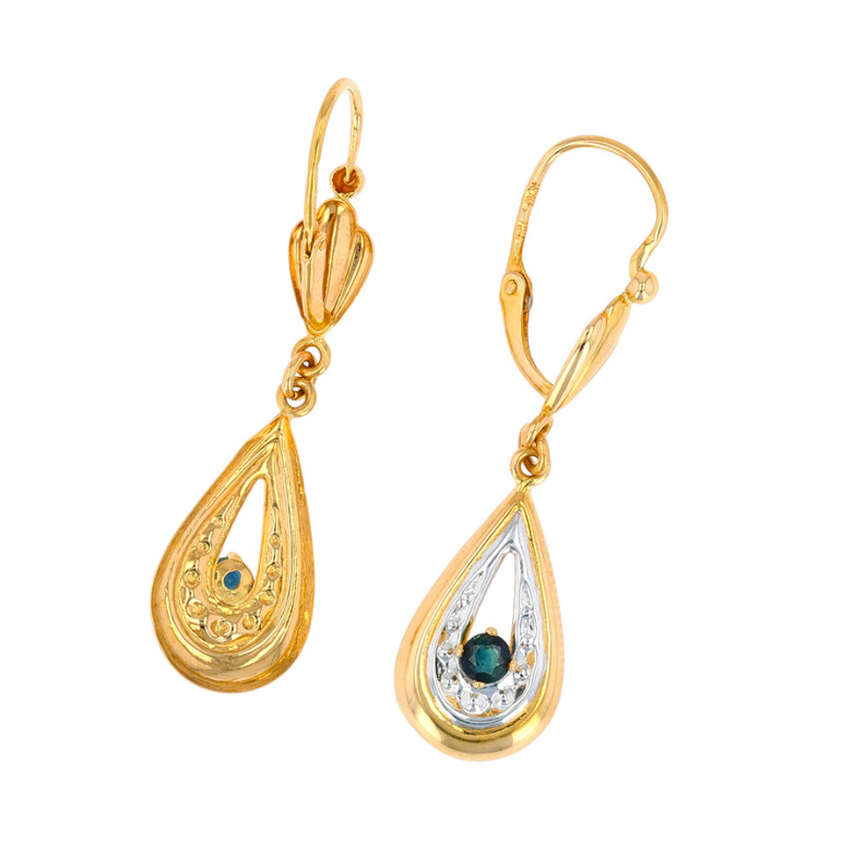 Sleeper earrings sapphires...