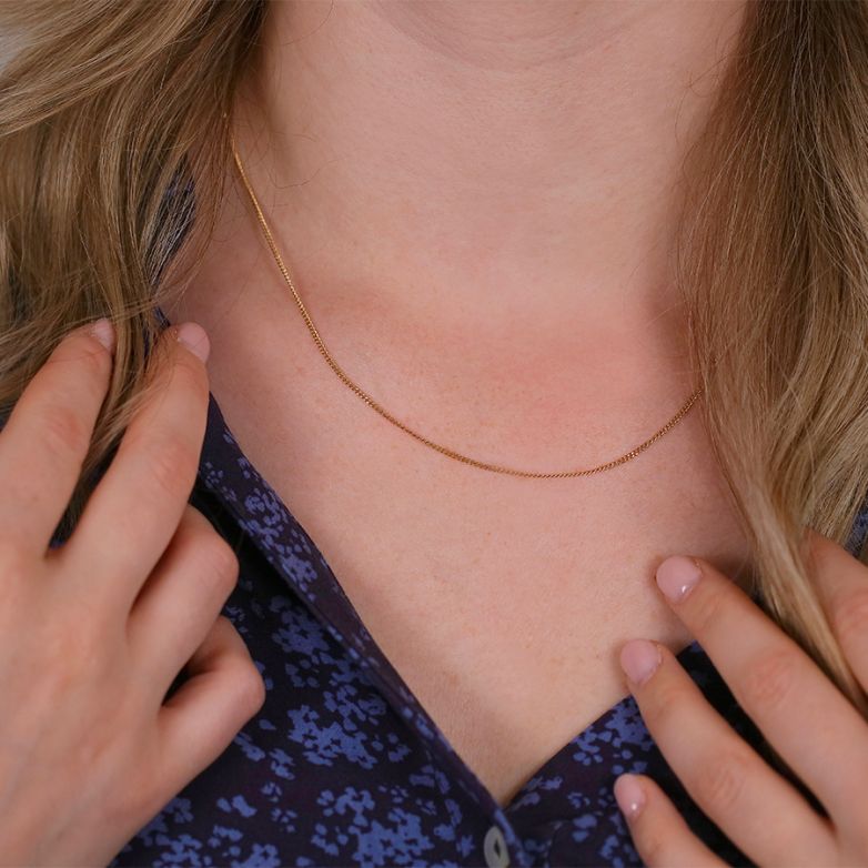 2.88g yellow gold curb chain