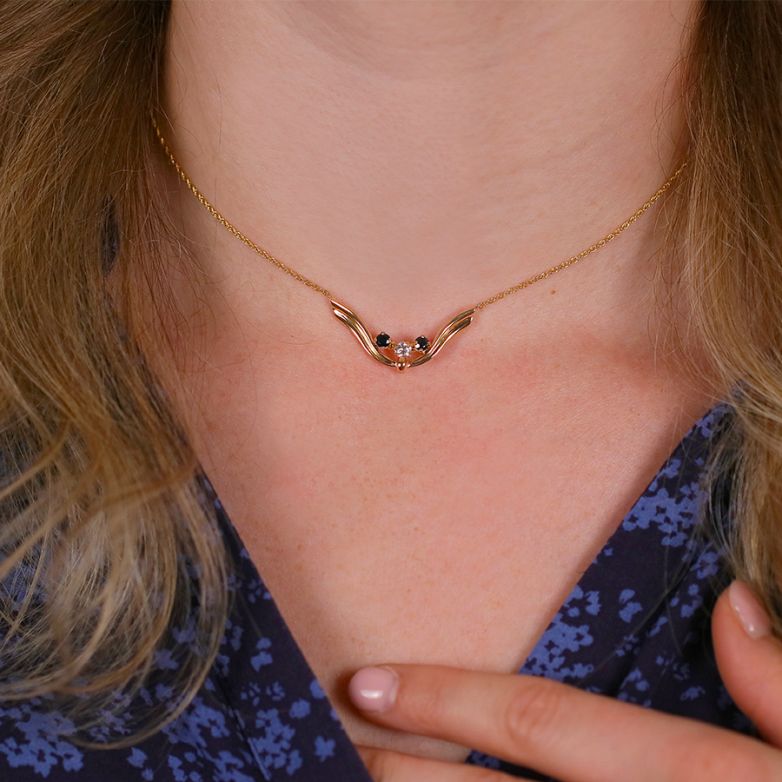 Necklace with 0.22 carat...