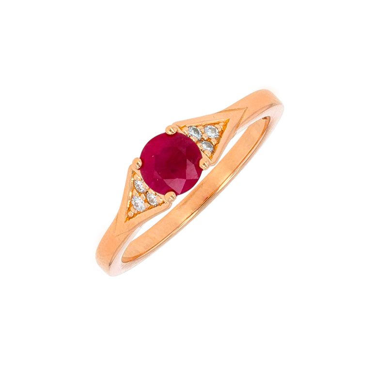 Ring ruby 0.38 carat and...