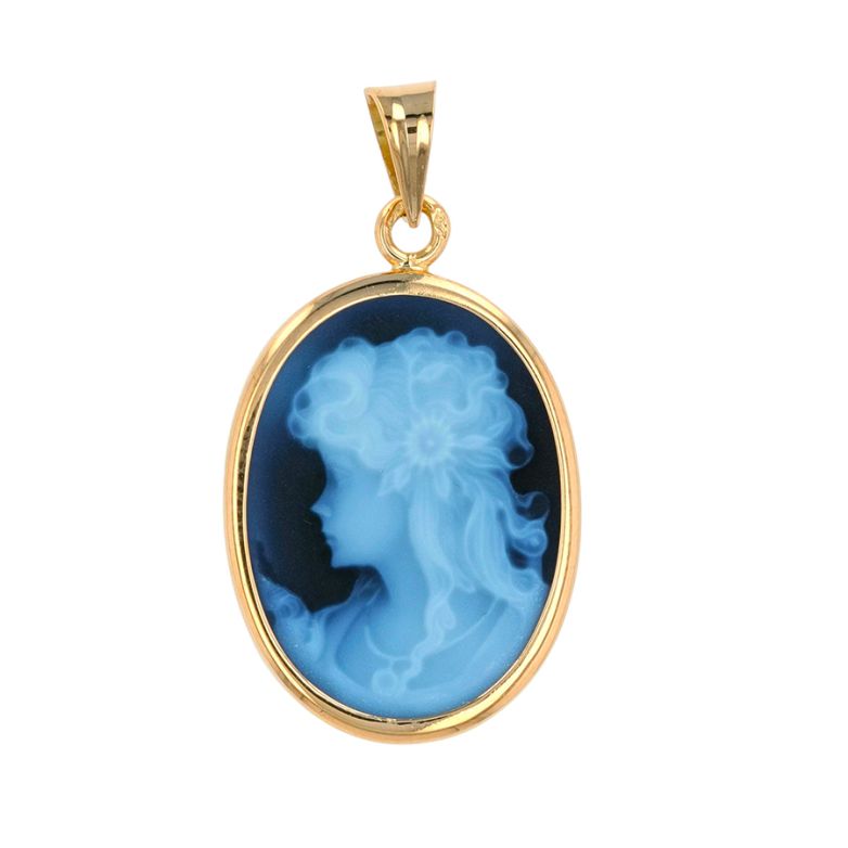 Yellow gold Cameo pendant...