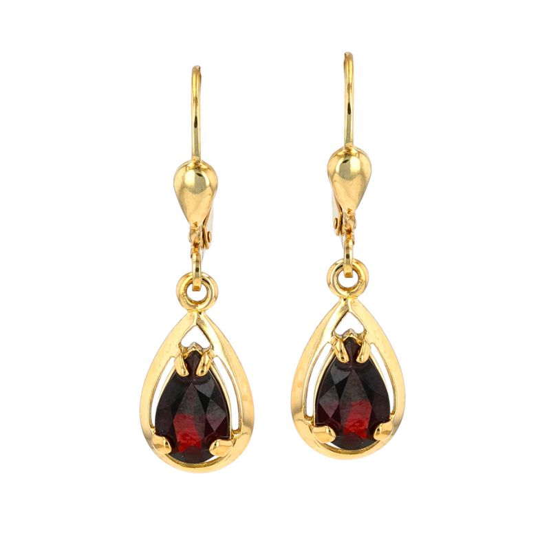 Earrings garnet 1.46 carat...