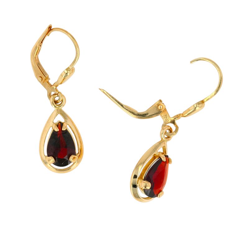 Earrings garnet 1.46 carat...
