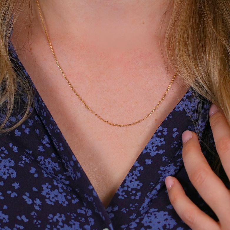 Yellow gold forçat chain 3.56g