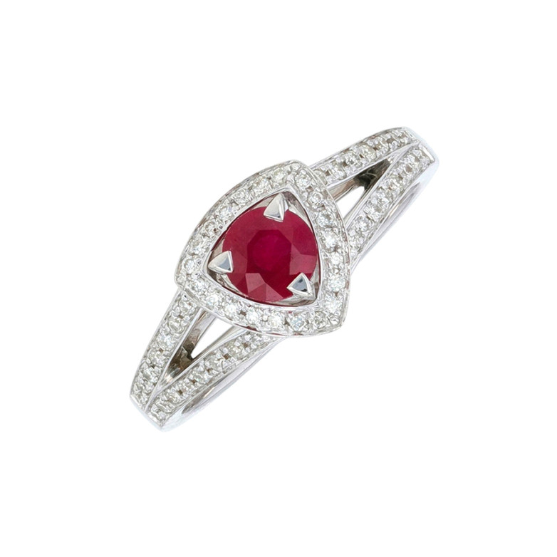 Ring ruby 0.24 carat and...