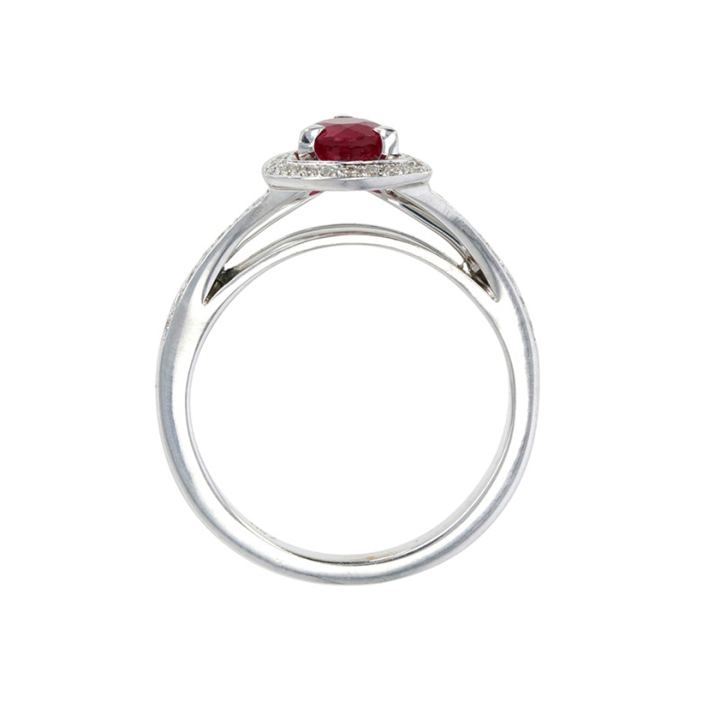 Ring ruby 0.24 carat and...
