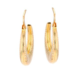 Yellow gold hoop earrings...