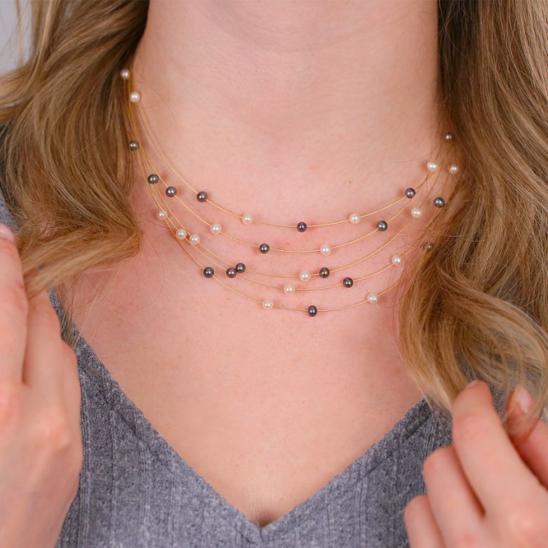 Multi-row cultured pearl...