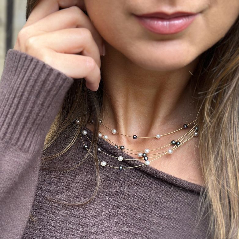 Multi-row cultured pearl...