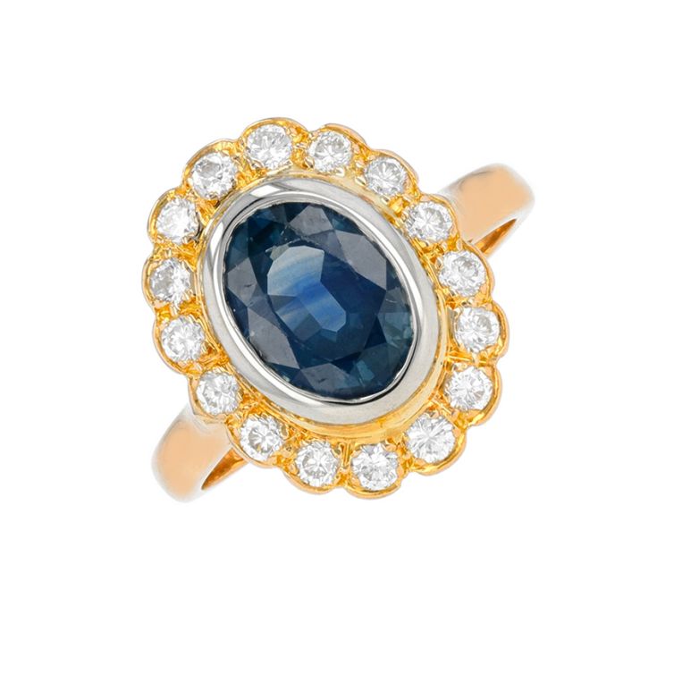Ring marguerite sapphire...