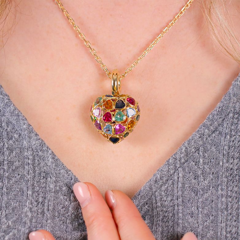 Heart pendant synthetic...