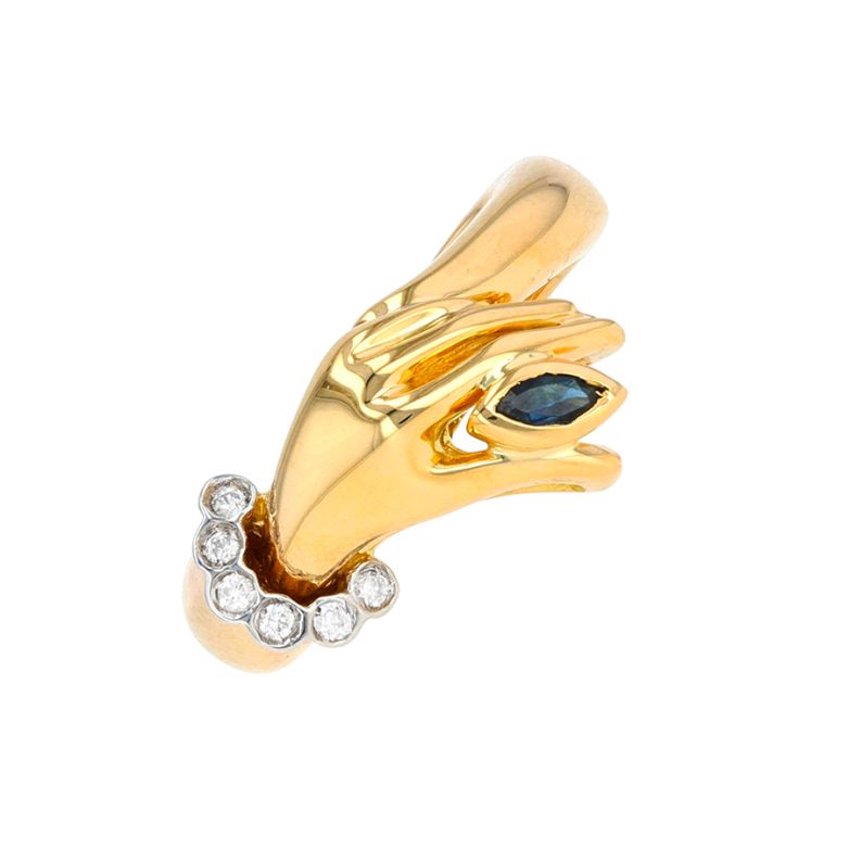 Ring sapphire 0.08 carat...
